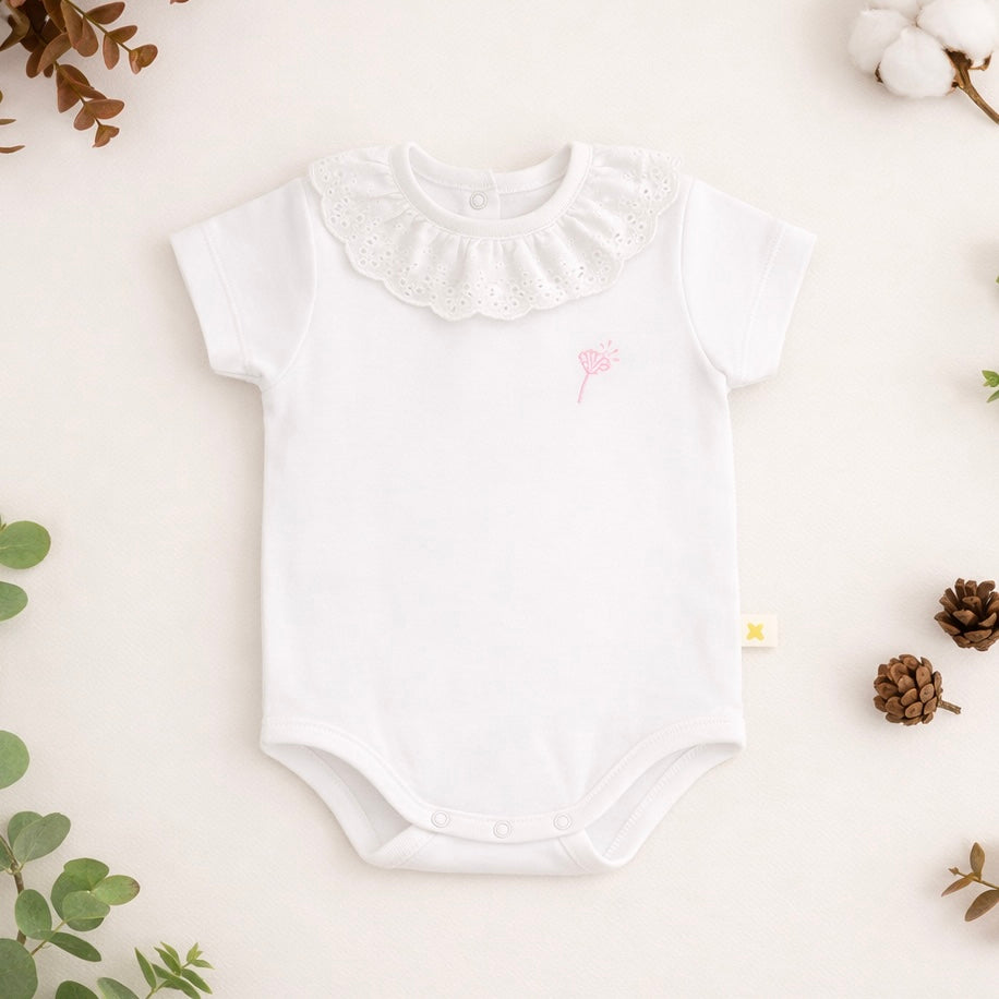 Body Broderie Blanco Algodón Pima