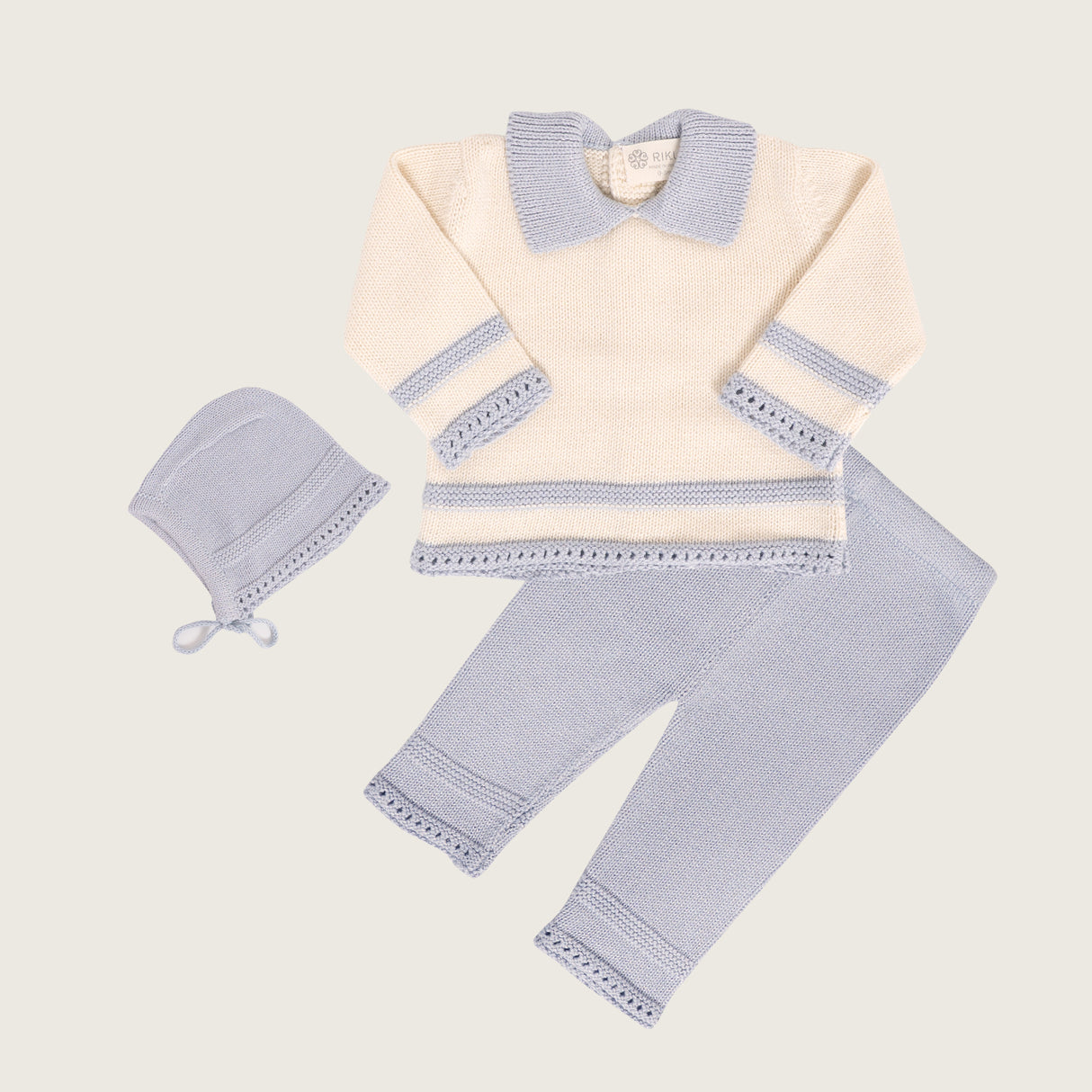 Set Tejido Pima celeste