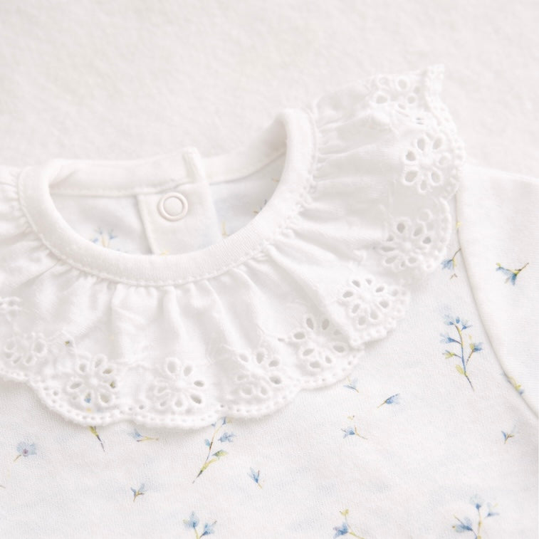 Body Broderie Floral Algodón Pima