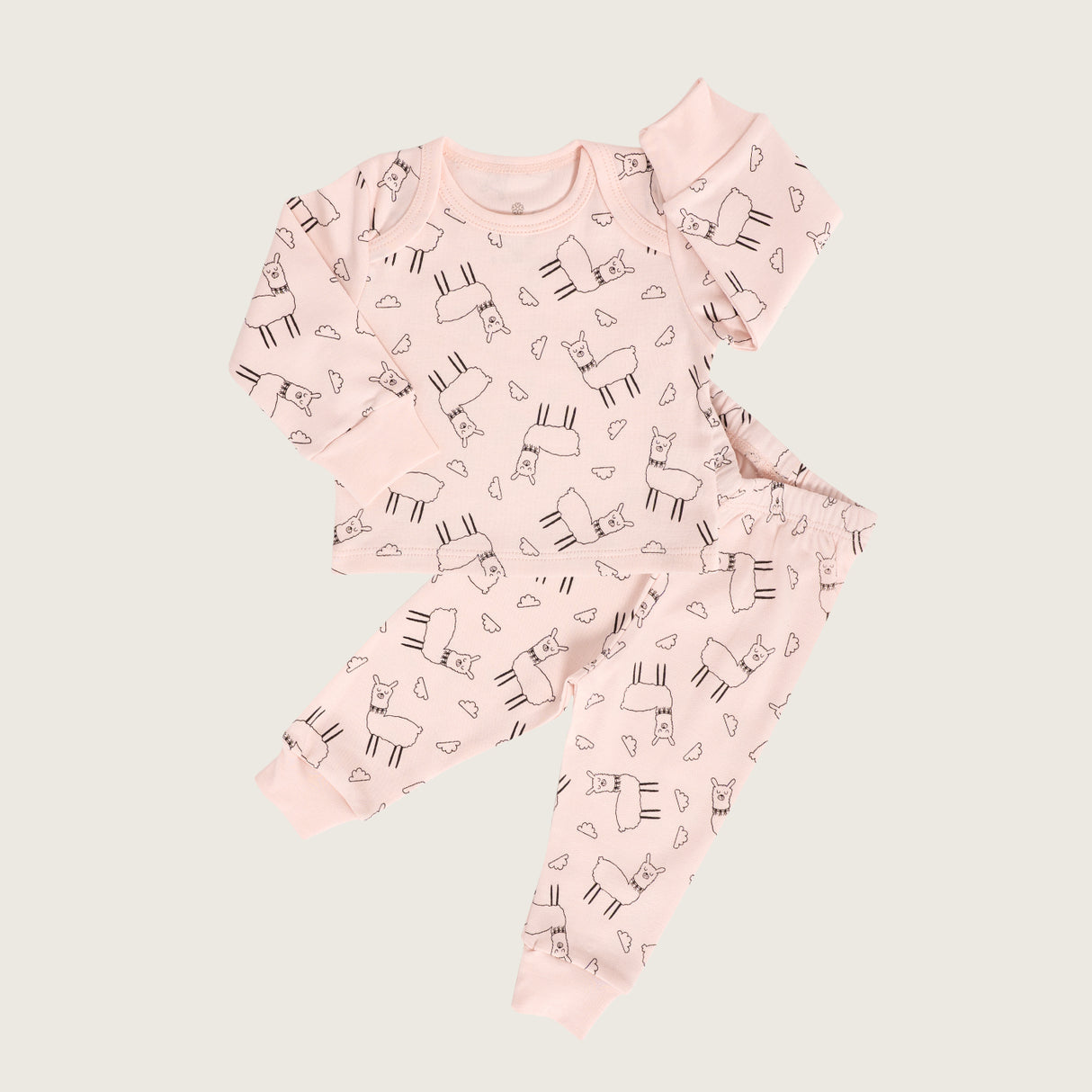 Pijama Llamita Rosa Bebé