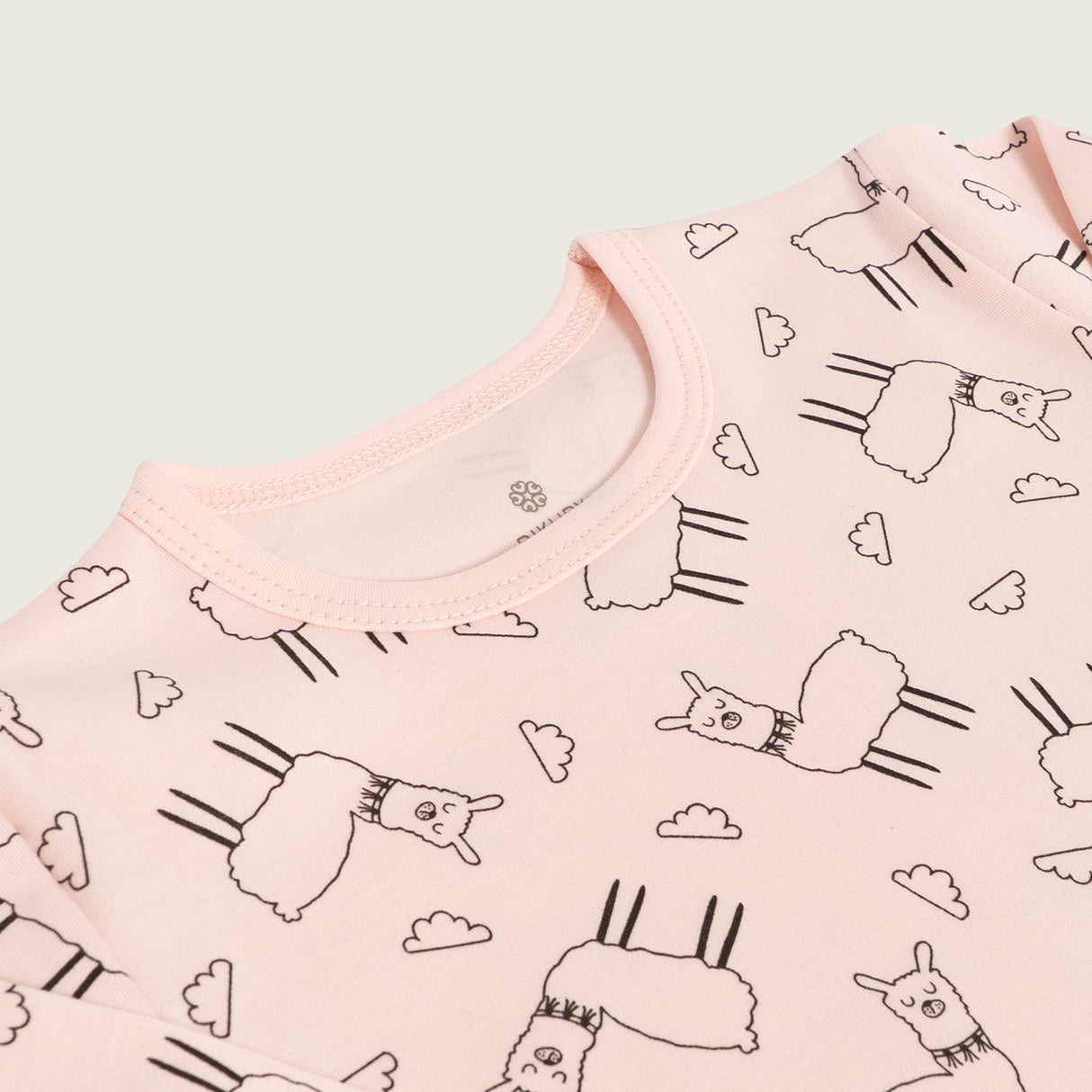 Pijama Llamita para niña de algodón Pima