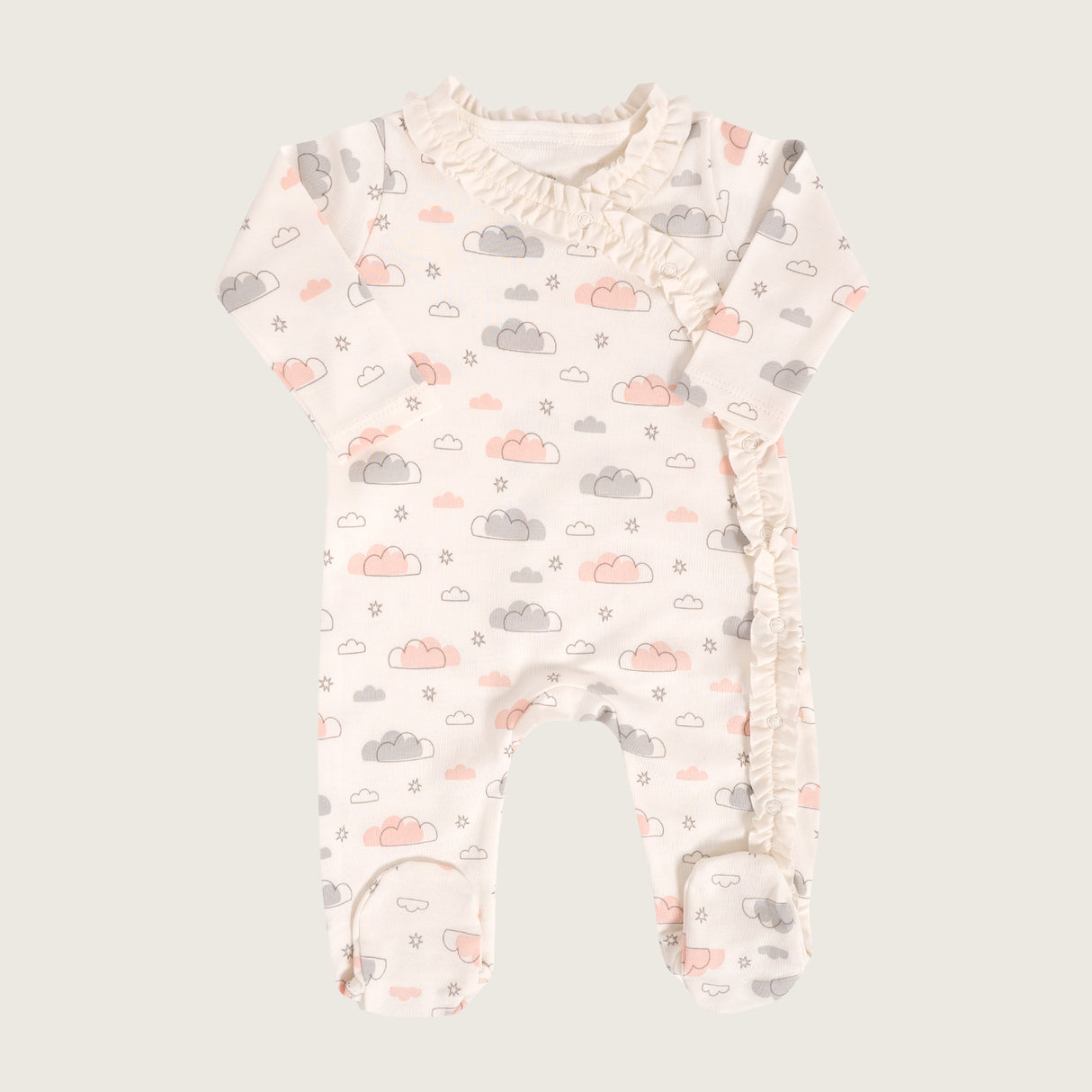 Enterizo de nubes rosa