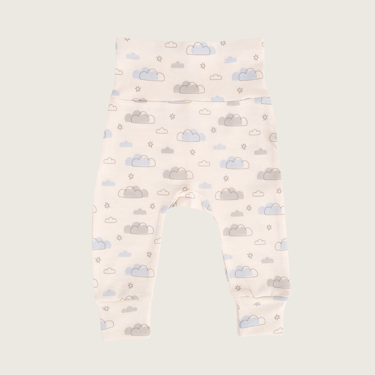 Pantalón nubes celeste pretina ancha