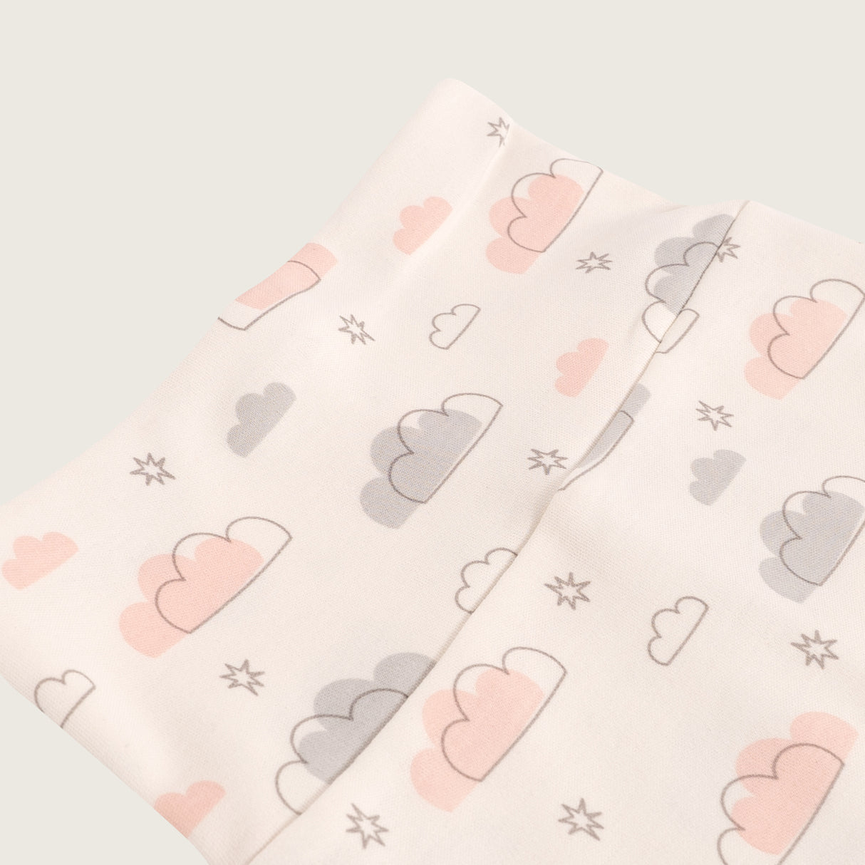 Pantalón nubes rosa pretina ancha