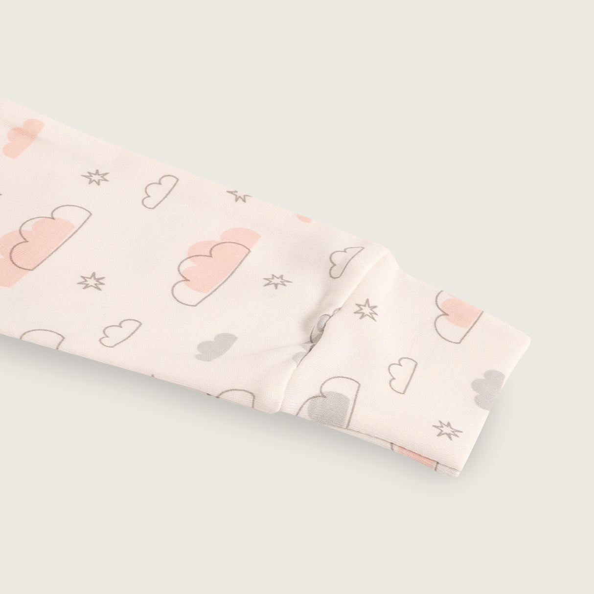 Pantalón nubes rosa pretina ancha