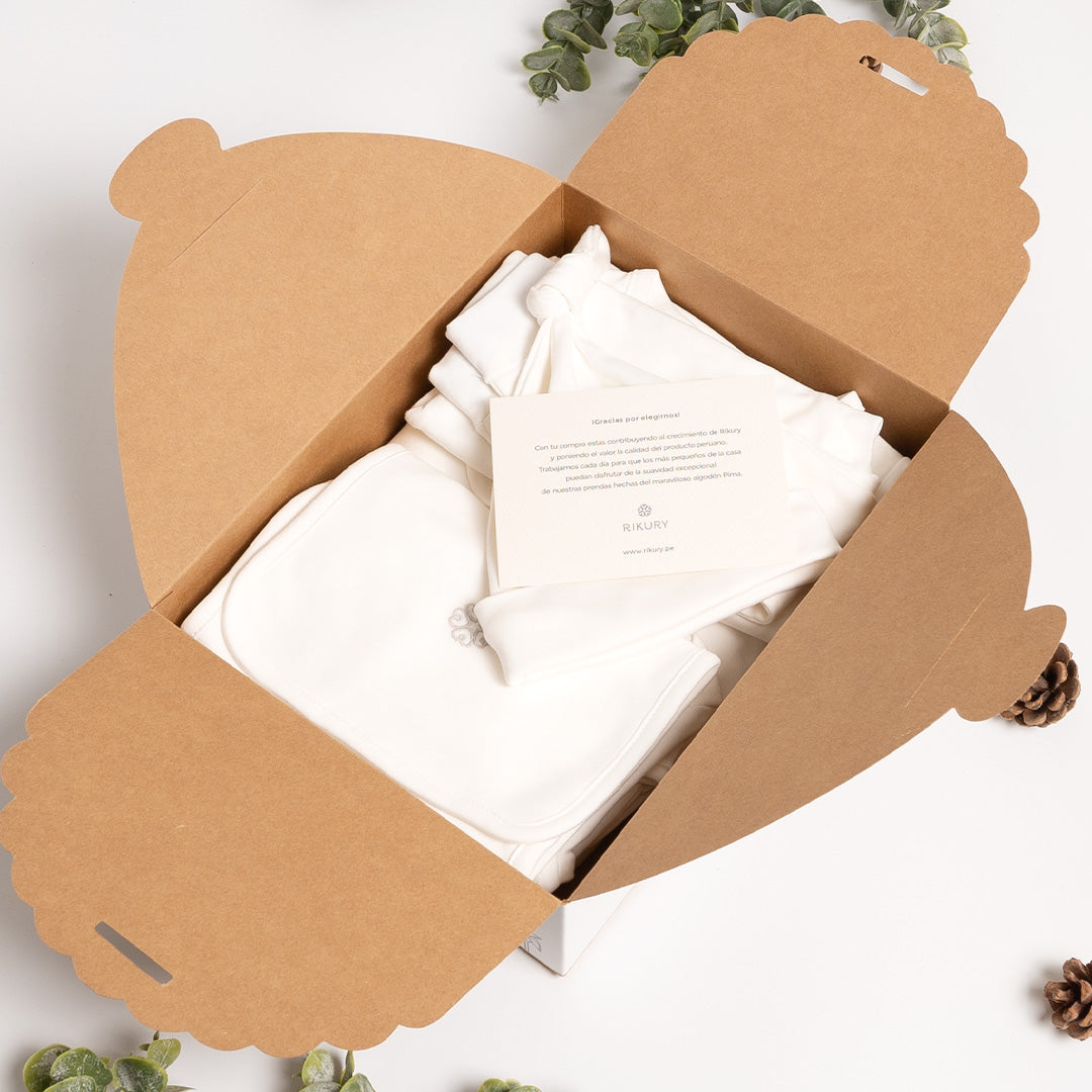 Ajuar orgánico ecowhite 6 piezas