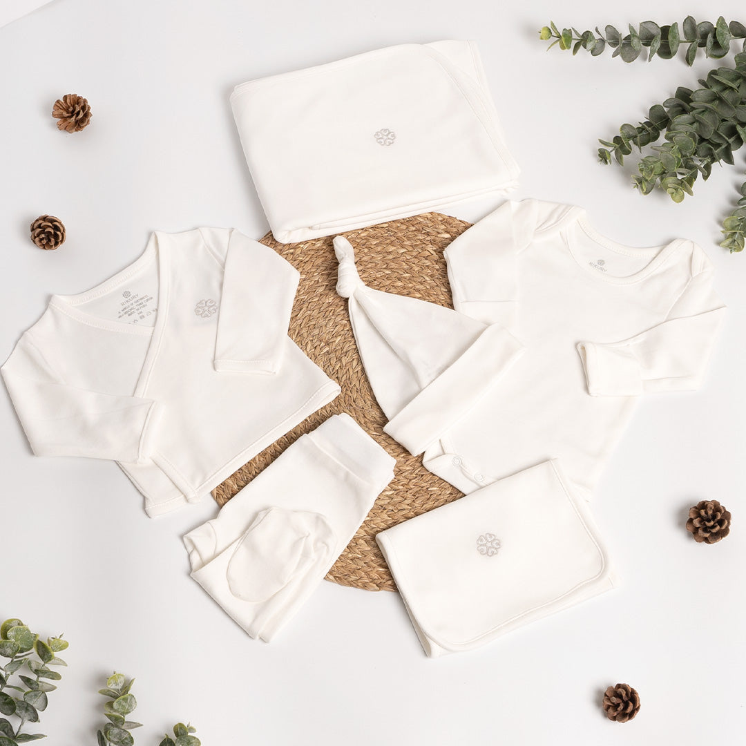 Ajuar orgánico ecowhite 6 piezas