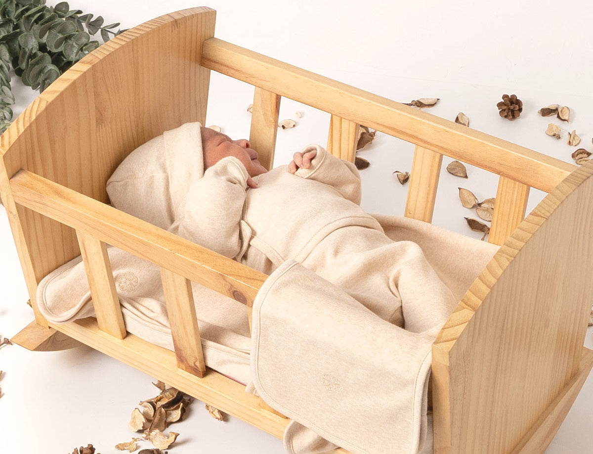 Ajuar de Algodón Pima orgánico 6 piezas Beige