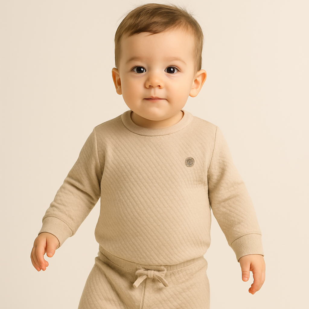 Pijama Jacquard Beige