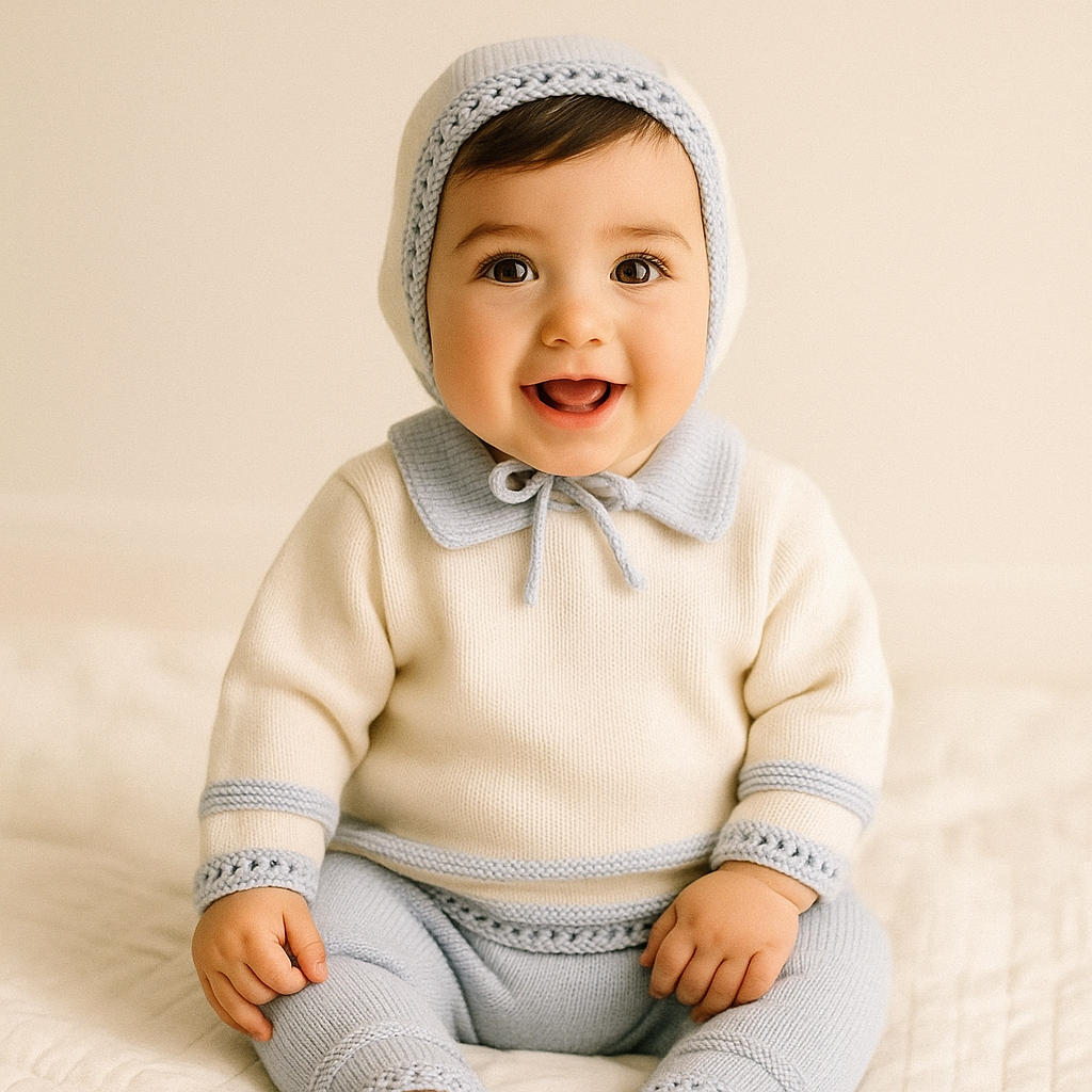 Set Tejido Pima celeste