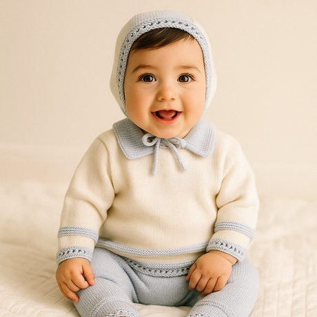 Set Tejido Pima celeste