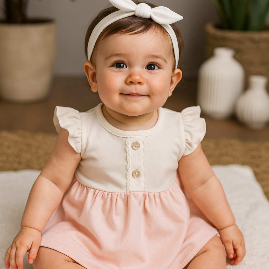 Vestido volantes rosa