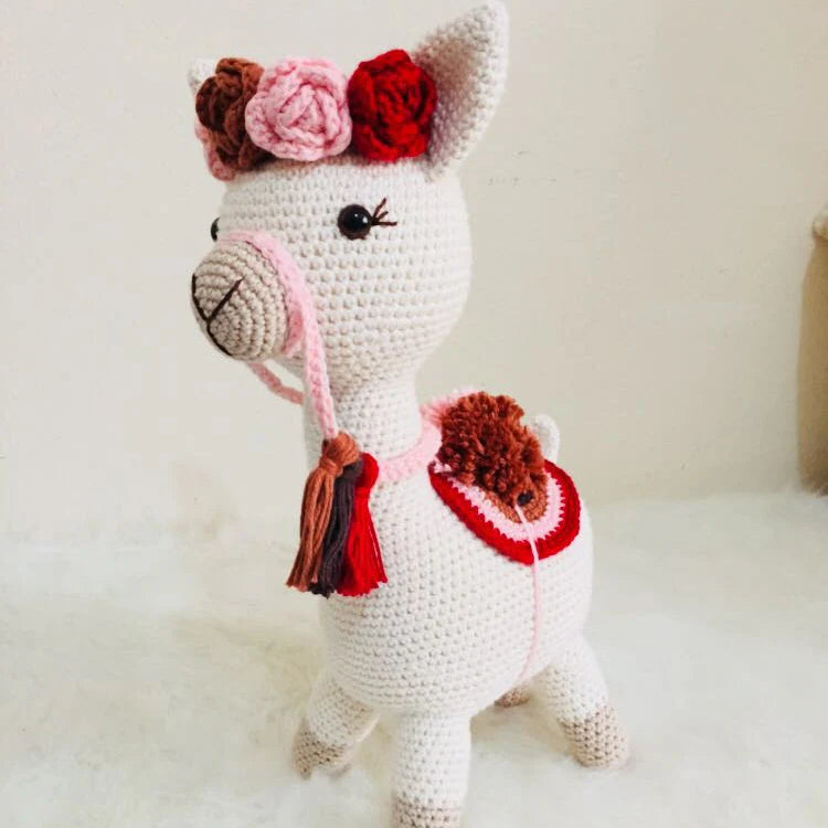 Llamita de apego rosa/roja