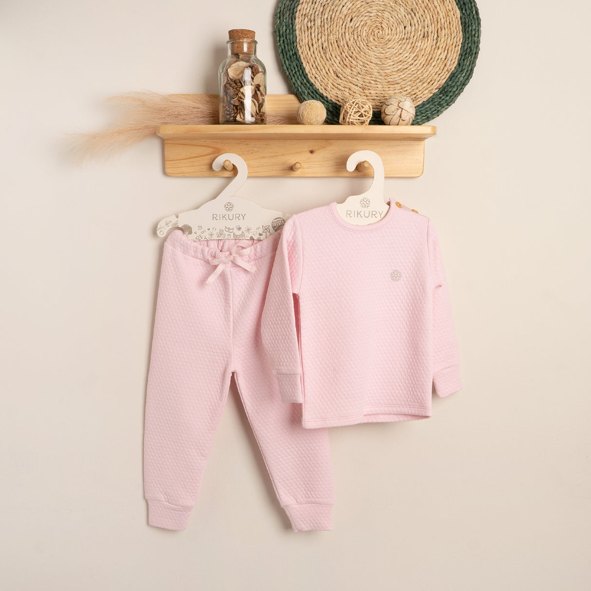 Pijama Jacquard Rosa