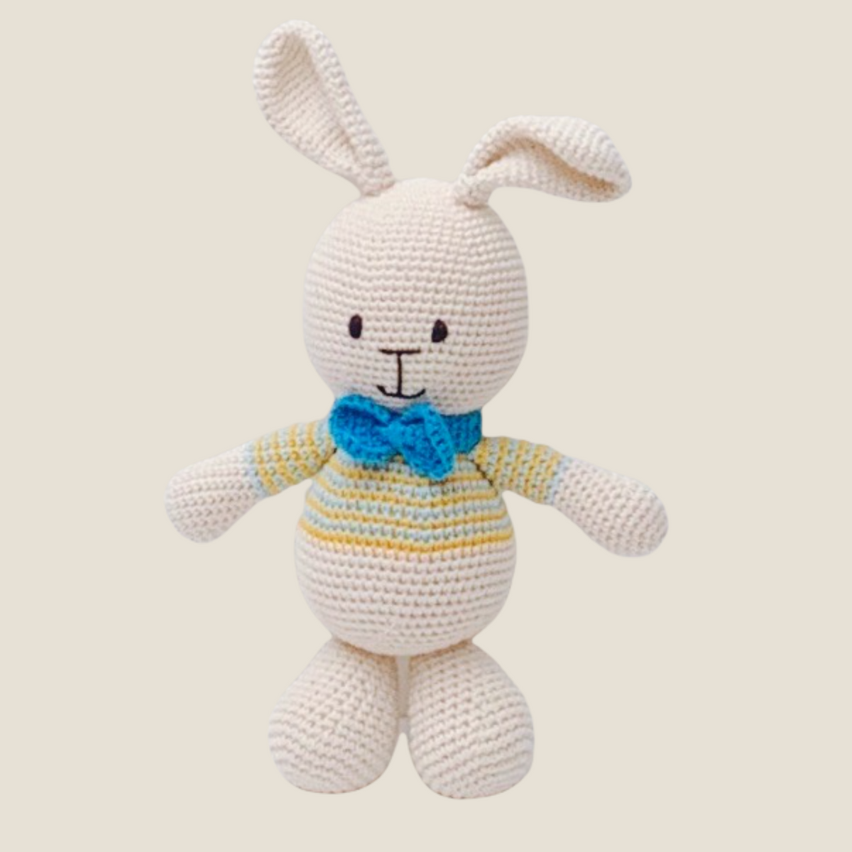 Conejo de apego con corbata, hecho a mano Rikury