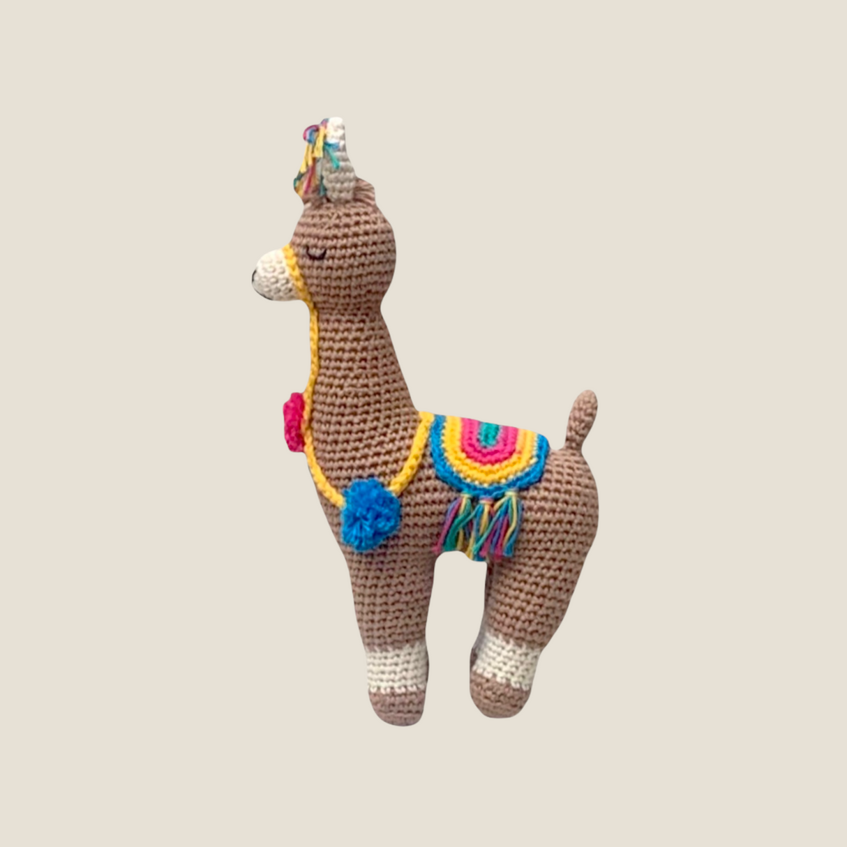 Llamita de apego chocolate