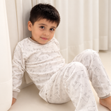 Pijama Llamita Gris para Niños | Algodón Pima