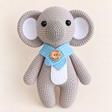 Koala de apego tejido a mano en hilo de algodón antialérgico — detalle del diseño — Rikury