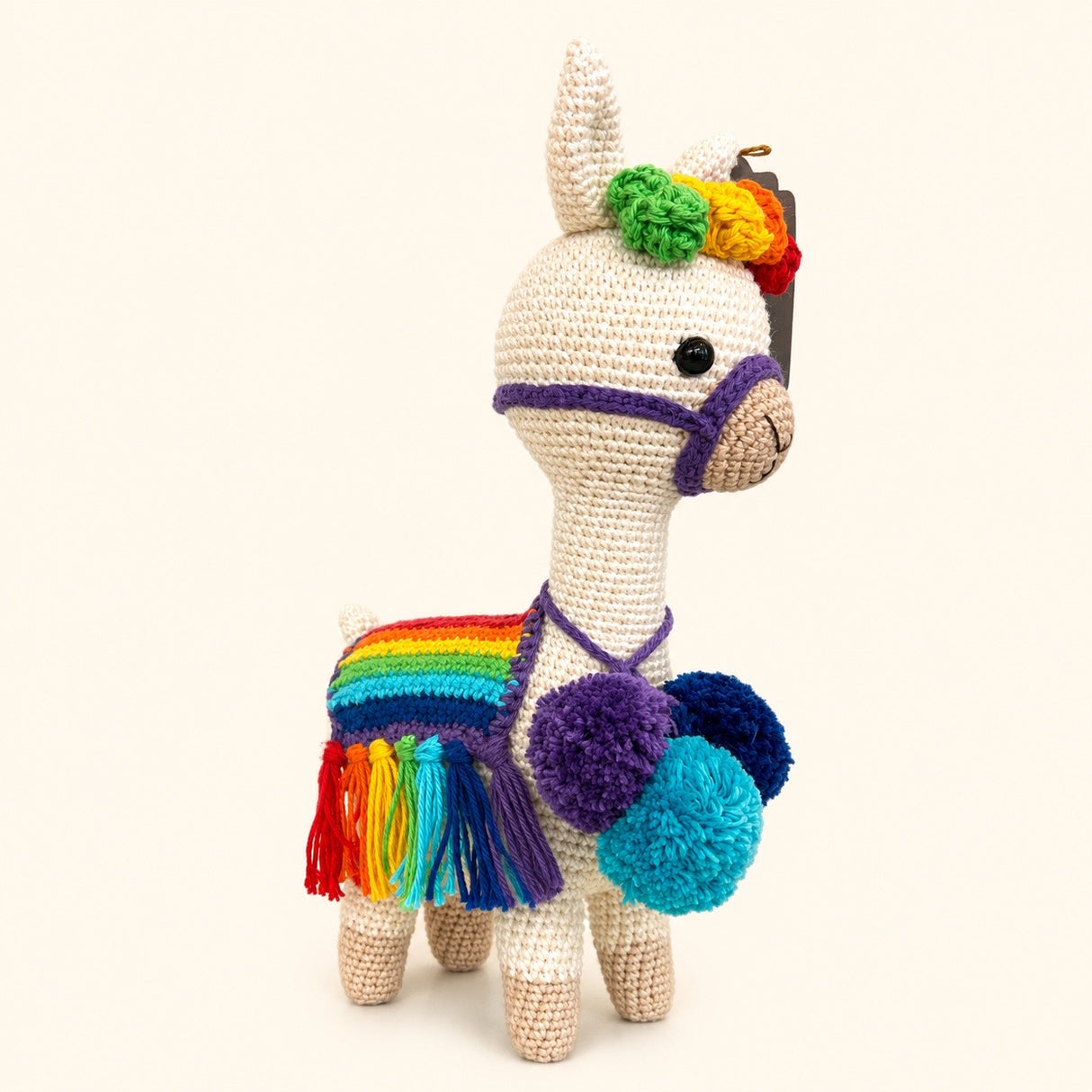 Llamita pompones arcoiris