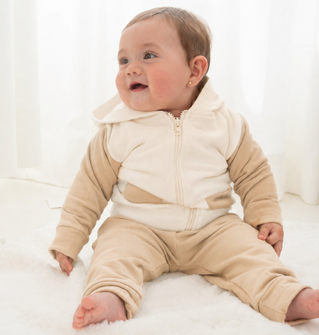 Conjunto Casaca/buzo Franela Beige