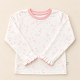 Parte superior del pijama Llamita Rosa extendida — Rikury

