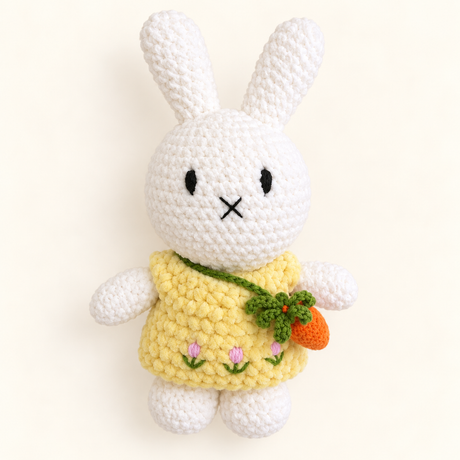 Conejita Amigurumi con Zanahoria | Vestido