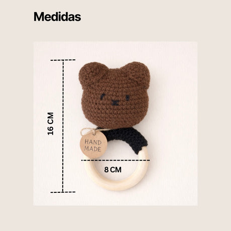 Sonajero mordedor osito chocolate