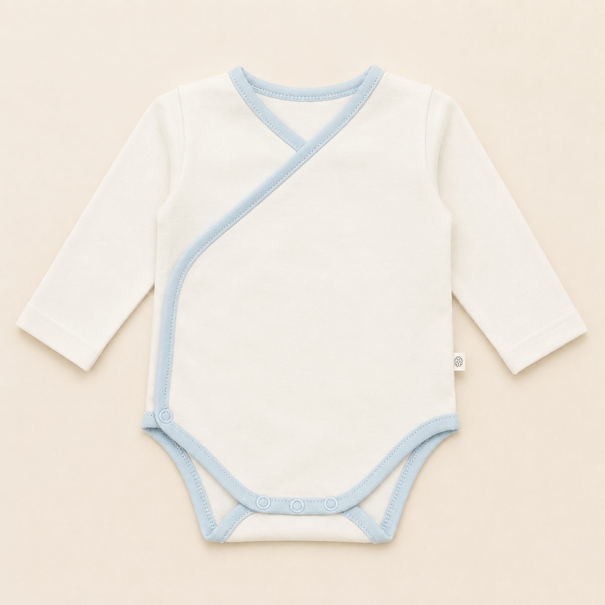 Pack 3 Bodies de algodón | Avena, Ivory, Ivory collareta celeste