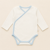 Pack 3 Bodies de algodón | Avena, Ivory, Ivory collareta celeste