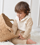 Conjunto Casaca/buzo Franela Beige