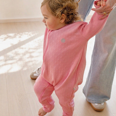 Enterizo algodón Jacquard con piés