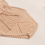 body tejido lazo beige