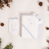 Toalla de baño conejo celeste