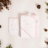 Toalla de baño conejo rosa