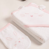 Toalla de baño conejo rosa