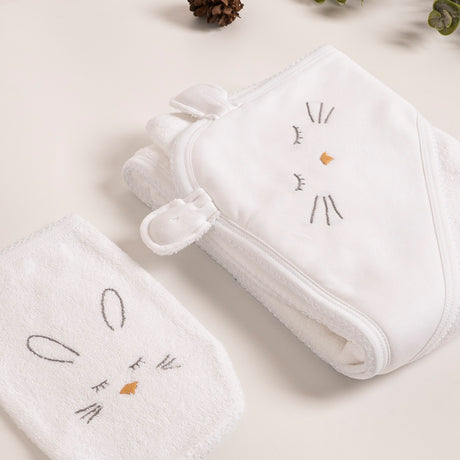 Toalla de baño conejo blanco