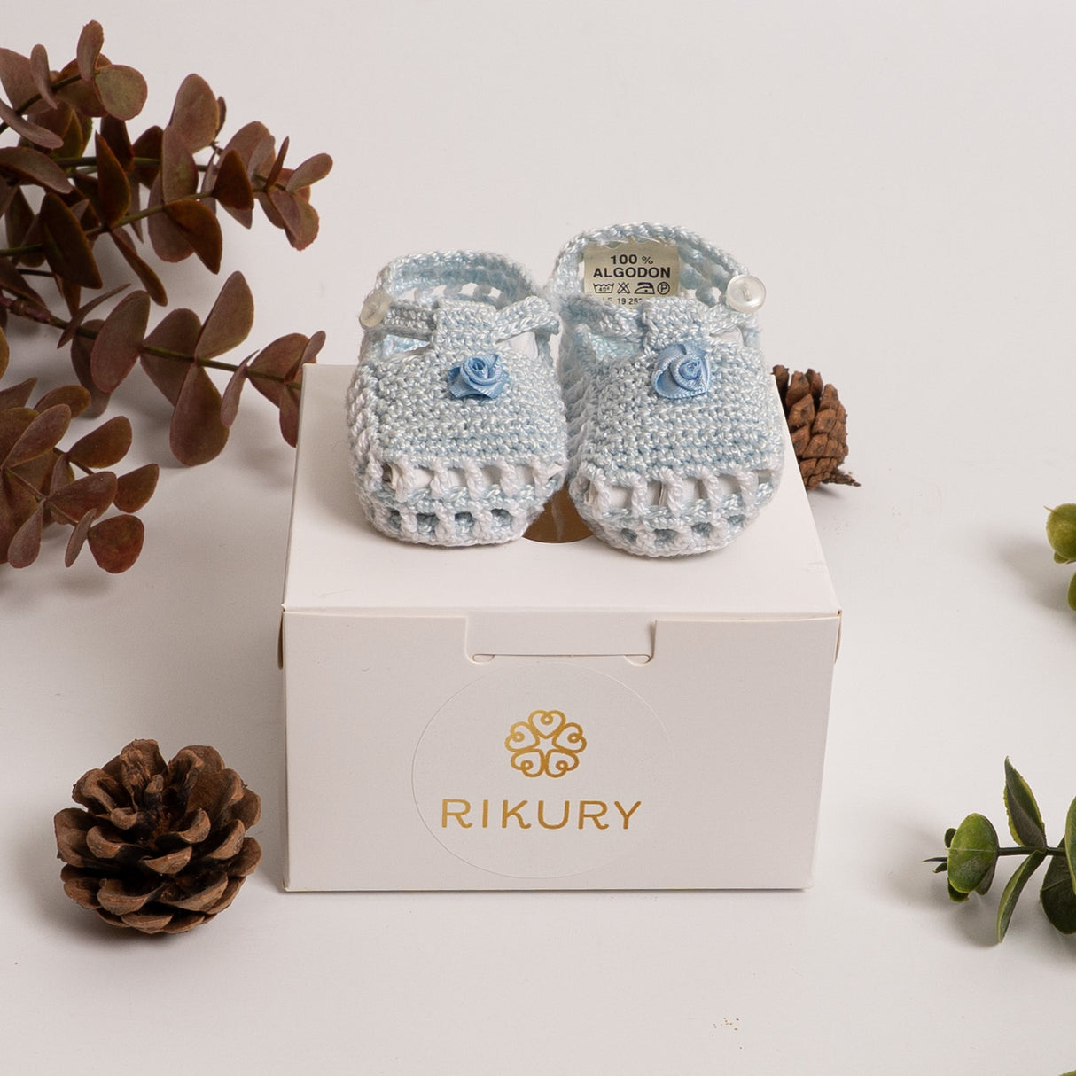 Zapatito tejido Flor Recién nacido