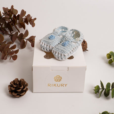 Zapatito tejido Flor Recién nacido