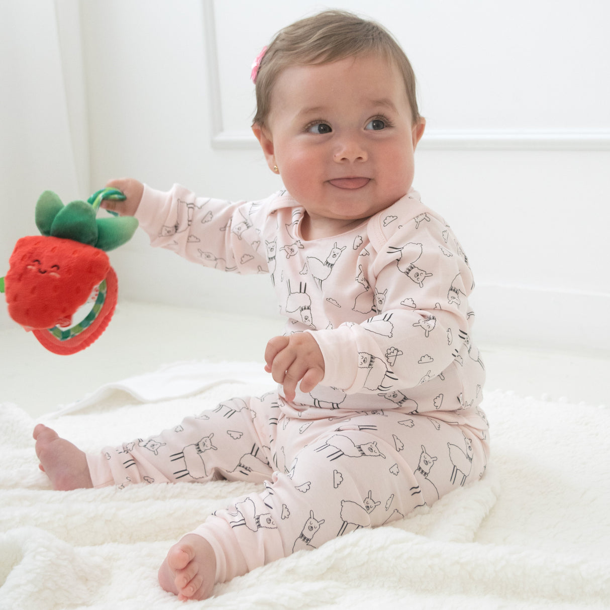 Pijama Llamita Rosa Bebé