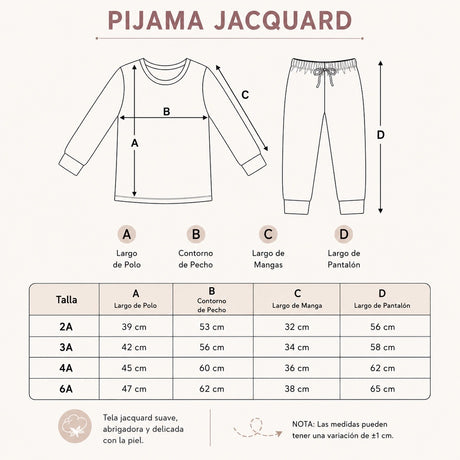 Pijama Jacquard Rosa
