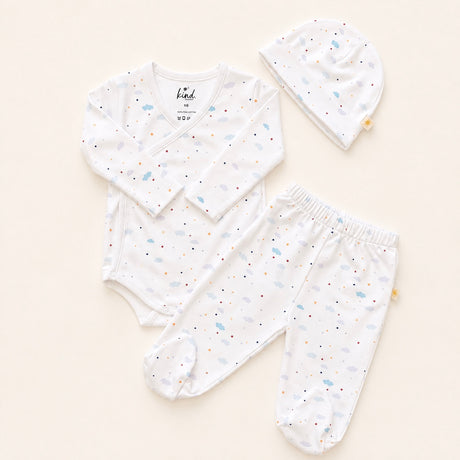 Set Nubes y Estrellas | 3 piezas | Algodón Pima