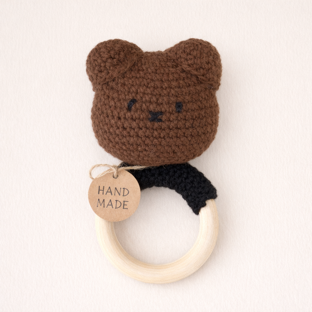 Sonajero mordedor osito chocolate