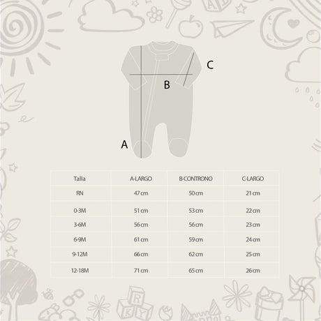 Enterizo algodón Jacquard con piés