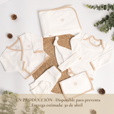 Ajuar beige 6 piezas de algodón Pima Orgánico