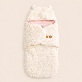 Bolsa de dormir osito rosa, con capucha