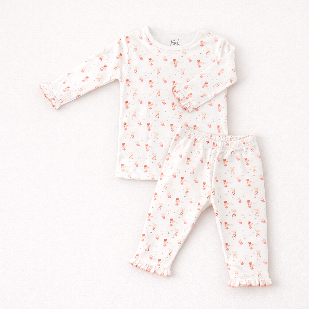 Pijama niña ratonas de algodón Pima