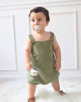 Romper verde tejido de algodón