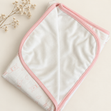 Manta Llamita Rosa bebé doble cara — algodón Pima exterior y tela visón suave interior | Rikury Baby