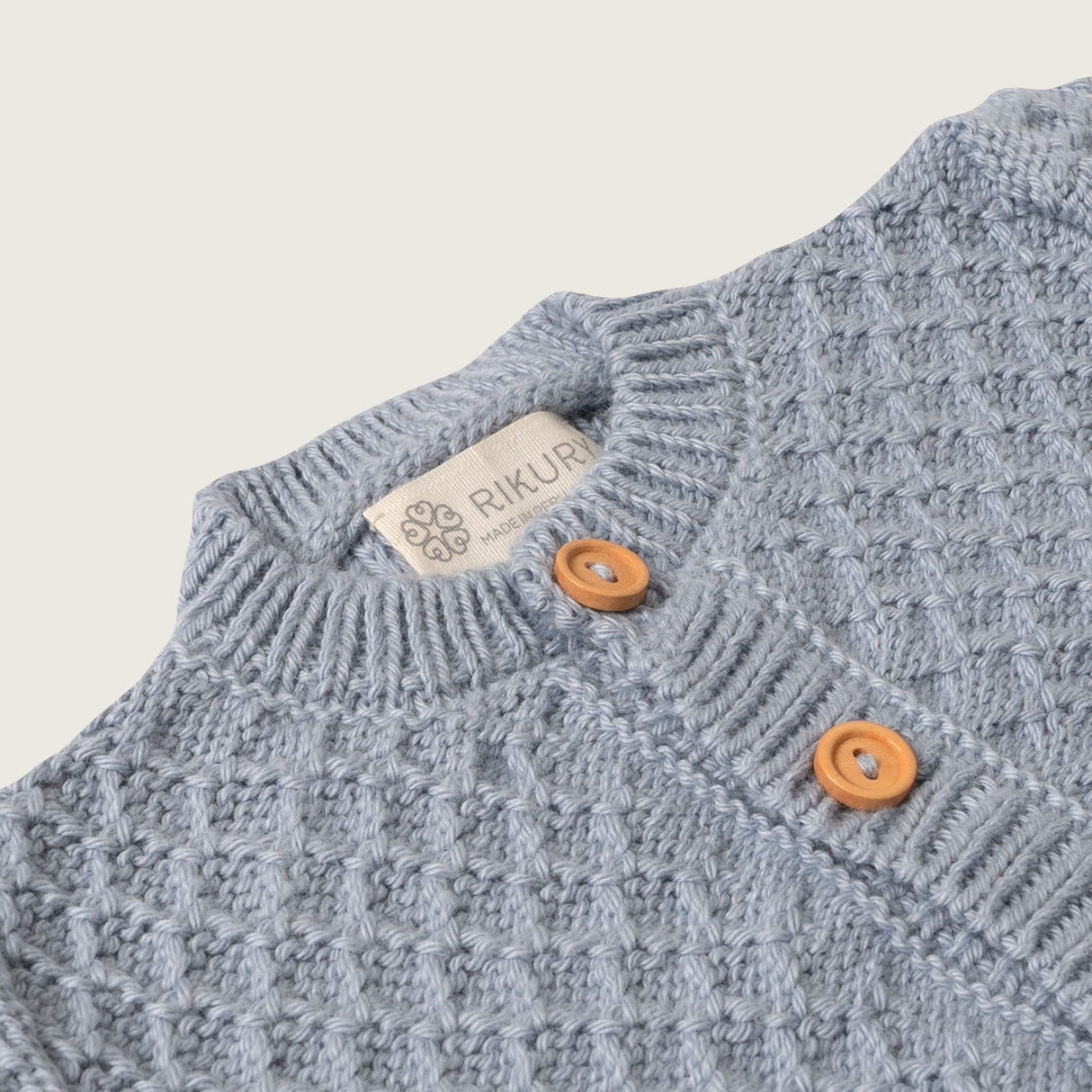 PACK23MOI24 Pack tejido 3 piezas celeste S/. 199 Chompa cardigan Baby Boy Rikury Rikury