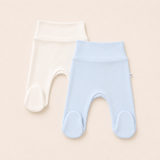 Pack 2 Pantalones Pretina Ancha | Ivory, Celeste